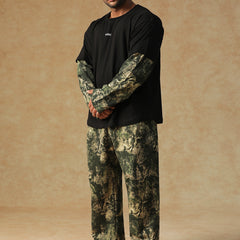 Camo Fusion Layered T-shirt Green