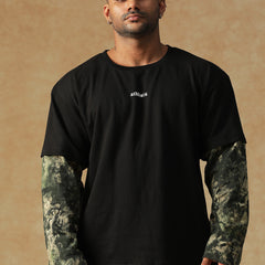 Camo Fusion Layered T-shirt Green