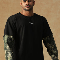 Camo Fusion Layered T-shirt Green
