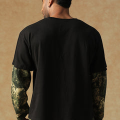 Camo Fusion Layered T-shirt Green