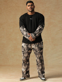 Camo Fusion Layered T-shirt B&W