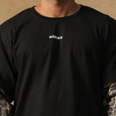 Camo Fusion Layered T-shirt B&W
