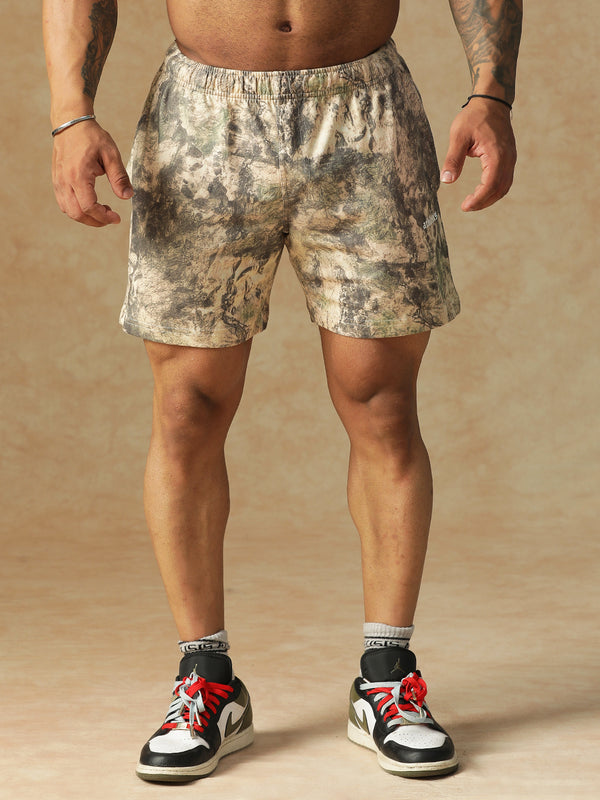 Camo Fusion Shorts Beige