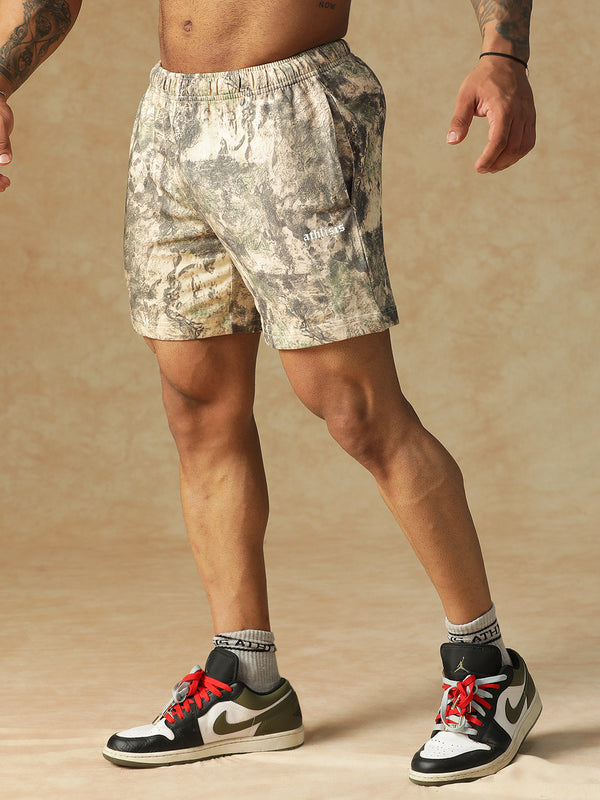 Camo Fusion Shorts Beige
