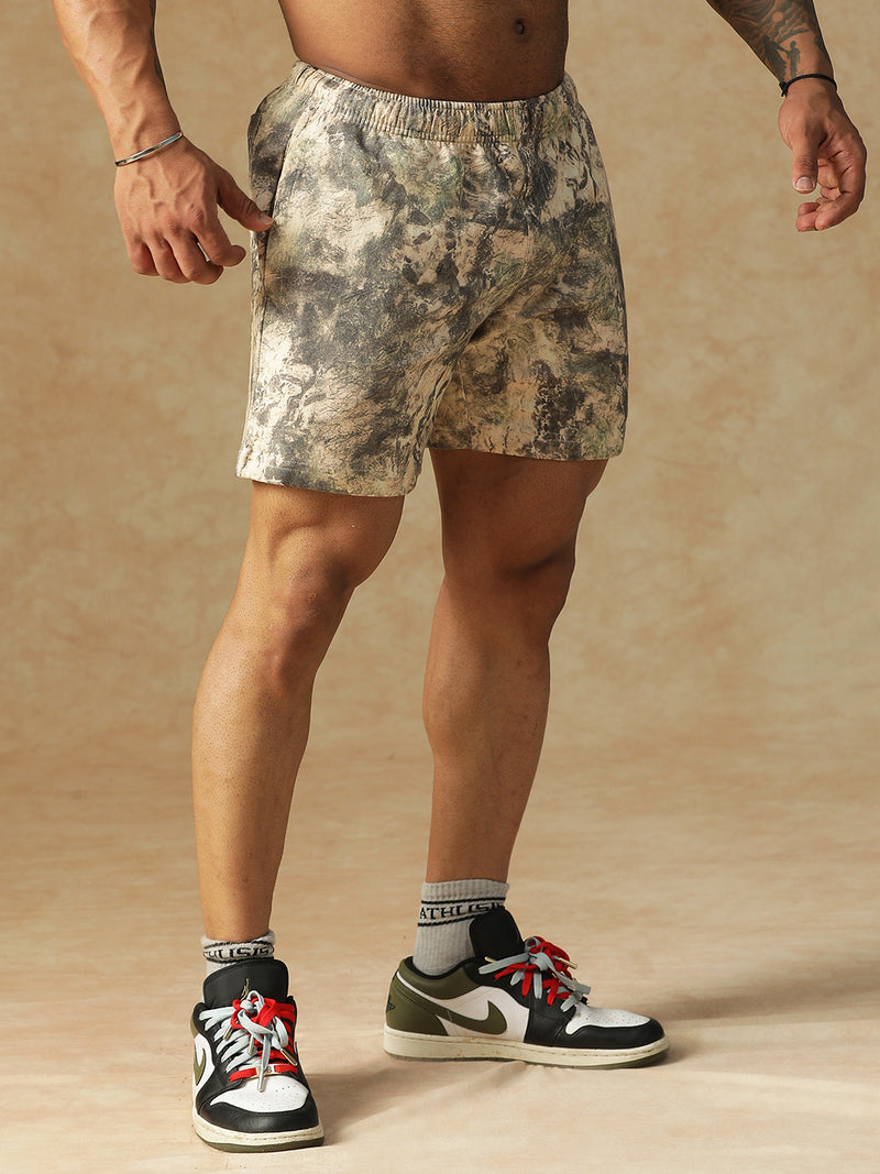 Camo Fusion Shorts Beige