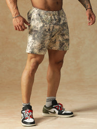 Camo Fusion Shorts Beige