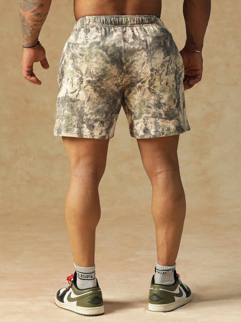 Camo Fusion Shorts Beige