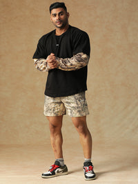 Camo Fusion Shorts Beige