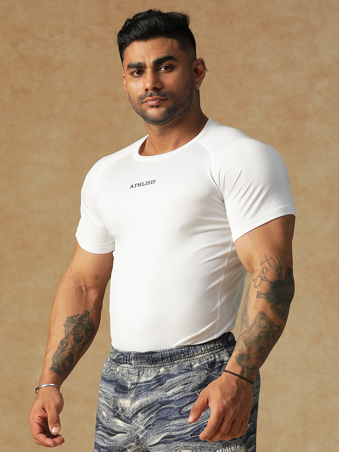 Basic Compression T-shirt White Athlisis Sports