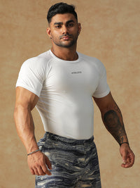 Basic Compression T-shirt White Athlisis Sports