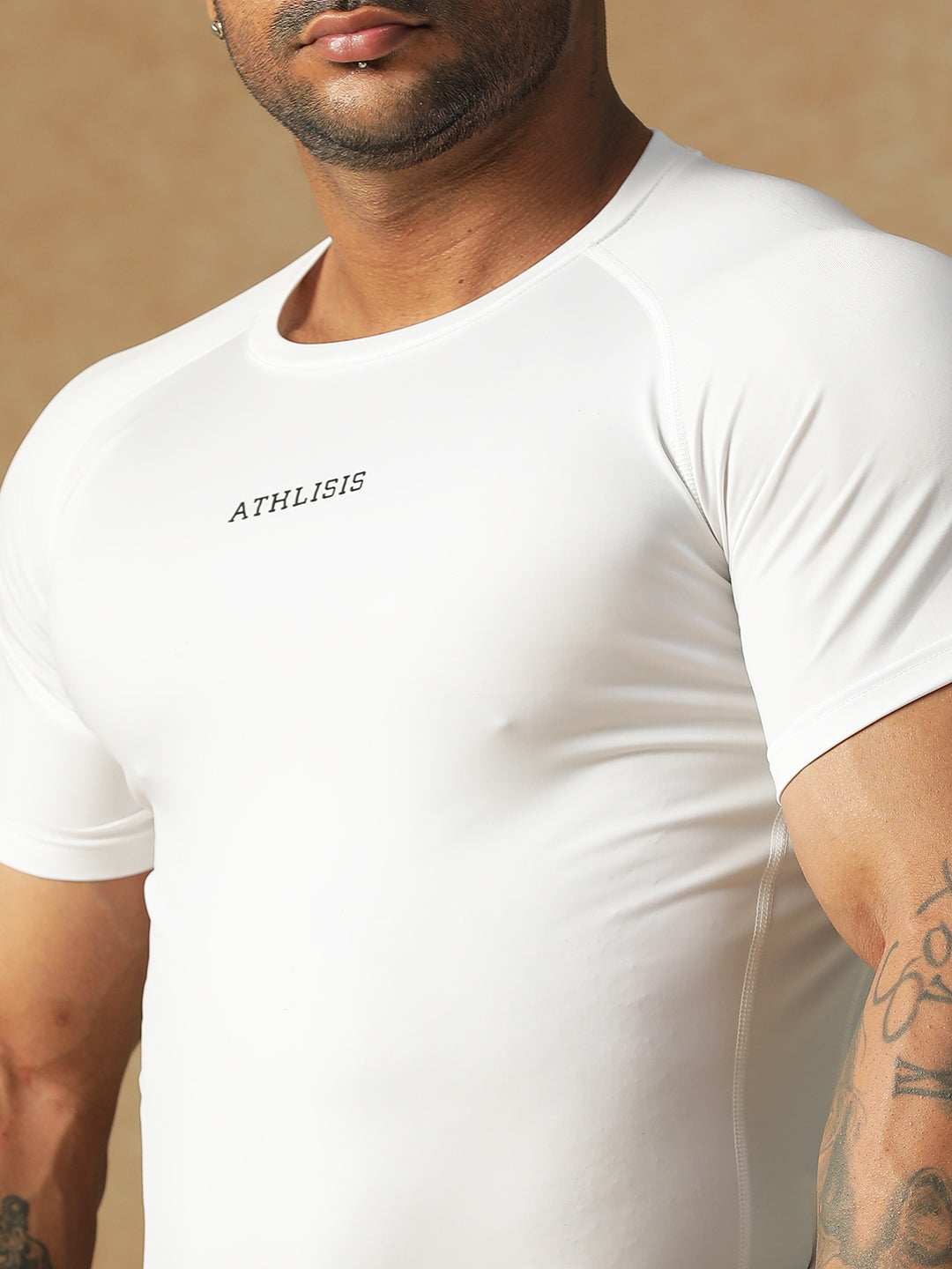 Basic Compression T-shirt White Athlisis Sports