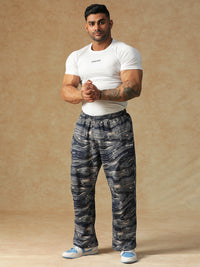 Printed Ocean Wave Sweatpants