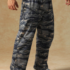 Printed Ocean Wave Sweatpants