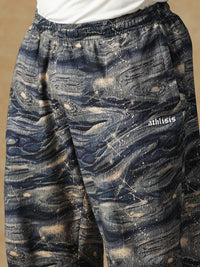 Printed Ocean Wave Sweatpants