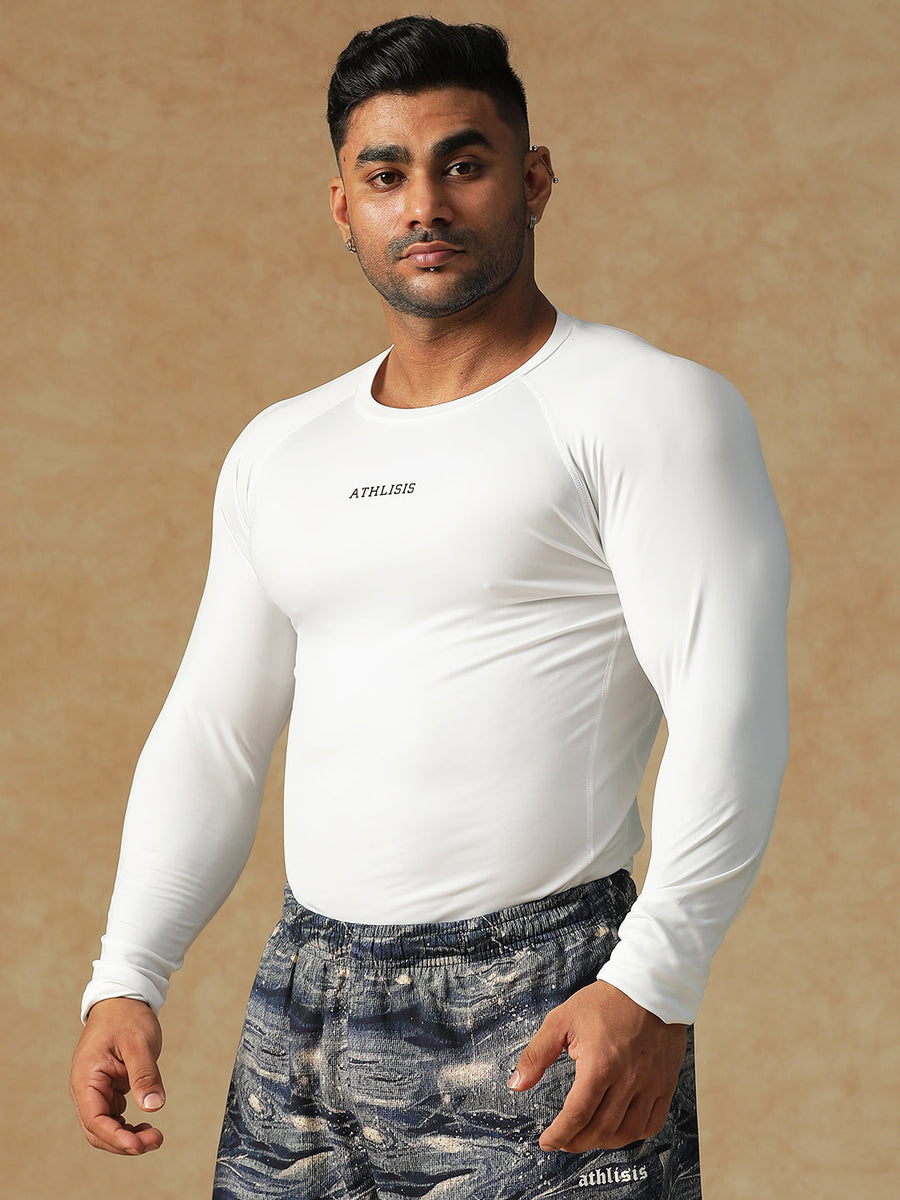 Basic Full Compression T-shirt White Athlisis Sports