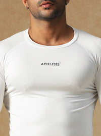Basic Full Compression T-shirt White Athlisis Sports