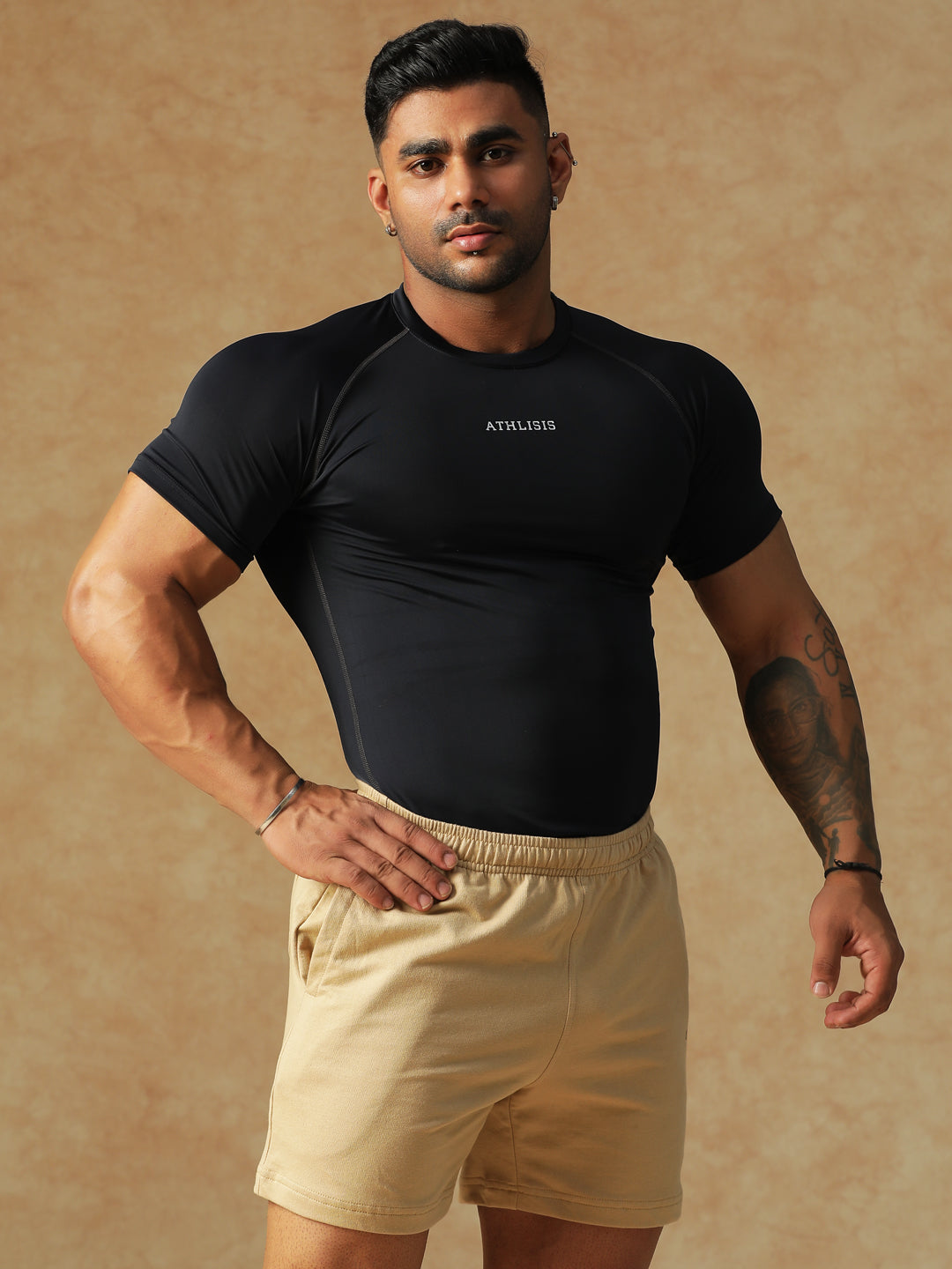 Basic Compression T-shirt Black Athlisis Sports