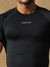 Basic Compression T-shirt Black Athlisis Sports