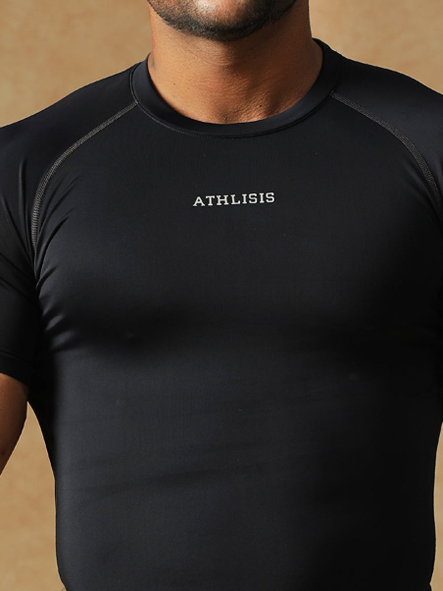 Basic Compression T-shirt Black Athlisis Sports