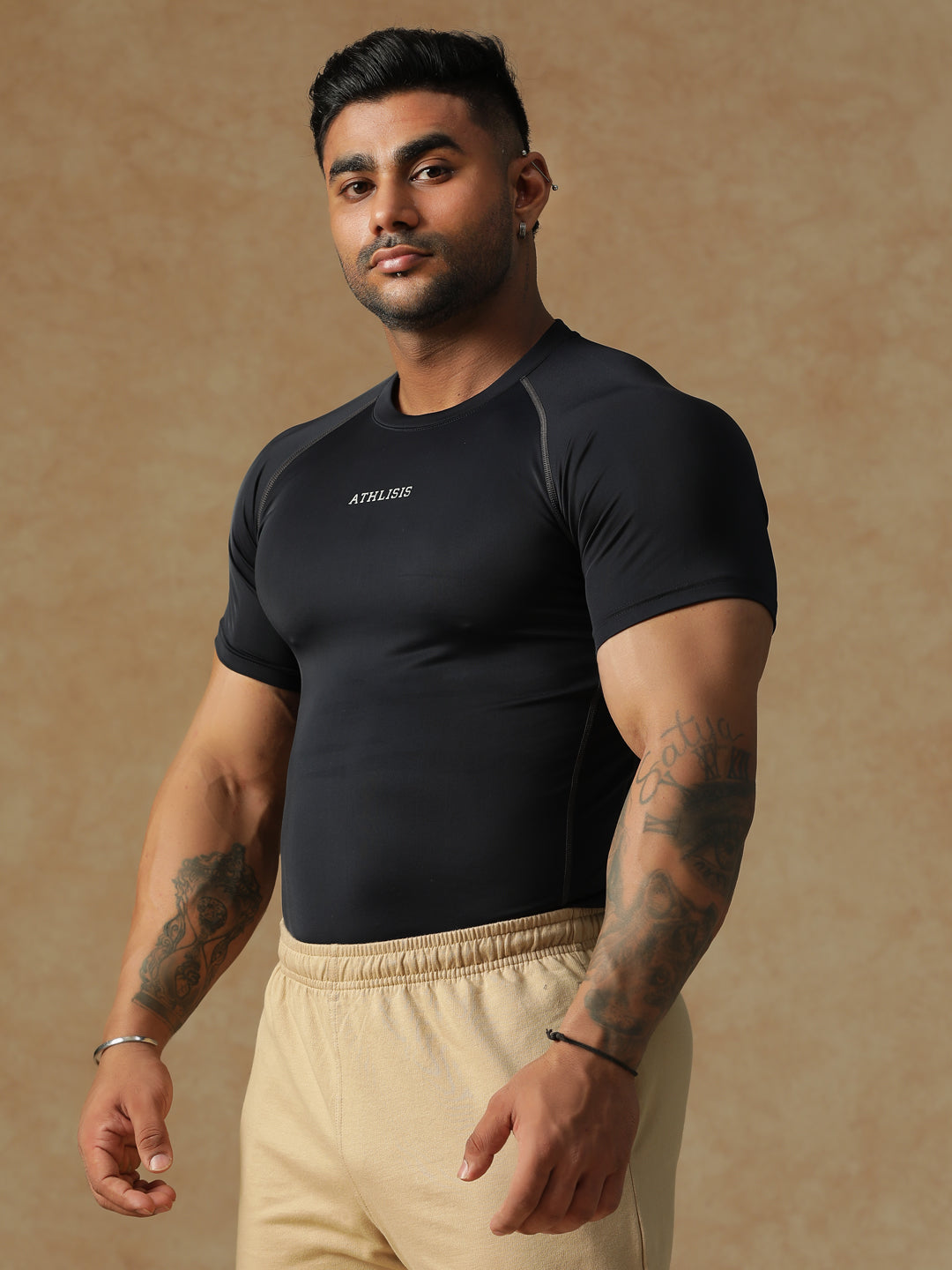 Basic Compression T-shirt Black Athlisis Sports