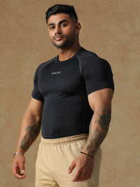 Basic Compression T-shirt Black Athlisis Sports