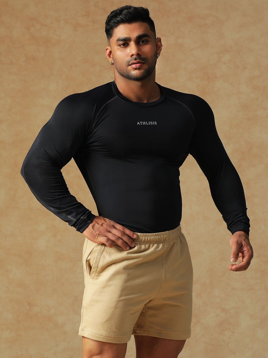 Basic Full Compression T-shirt Black Athlisis Sports