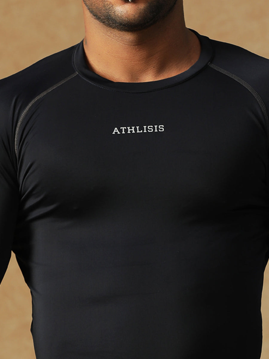 Basic Full Compression T-shirt Black Athlisis Sports