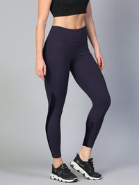Mesh Panel Pocket Leggings Navy
