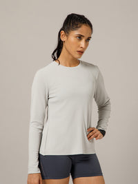 Breeze Crossover Full Sleeve T-shirt Light Grey