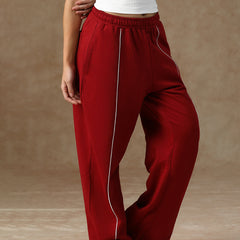 Flow Piping Sweatpants Maroon