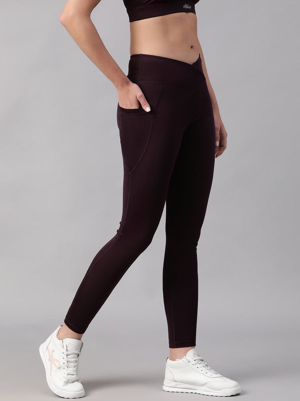 V-Front Legging Wine
