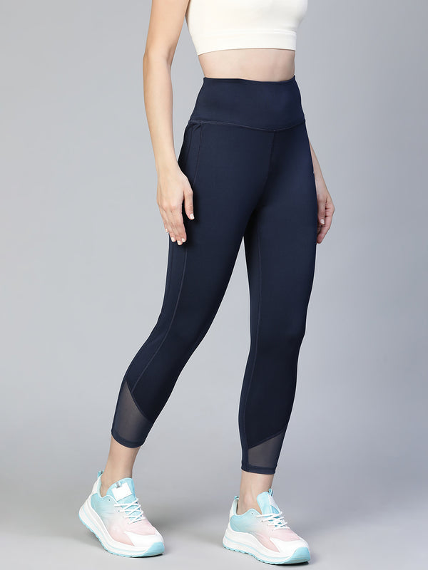 Laser Cut Leggings Navy