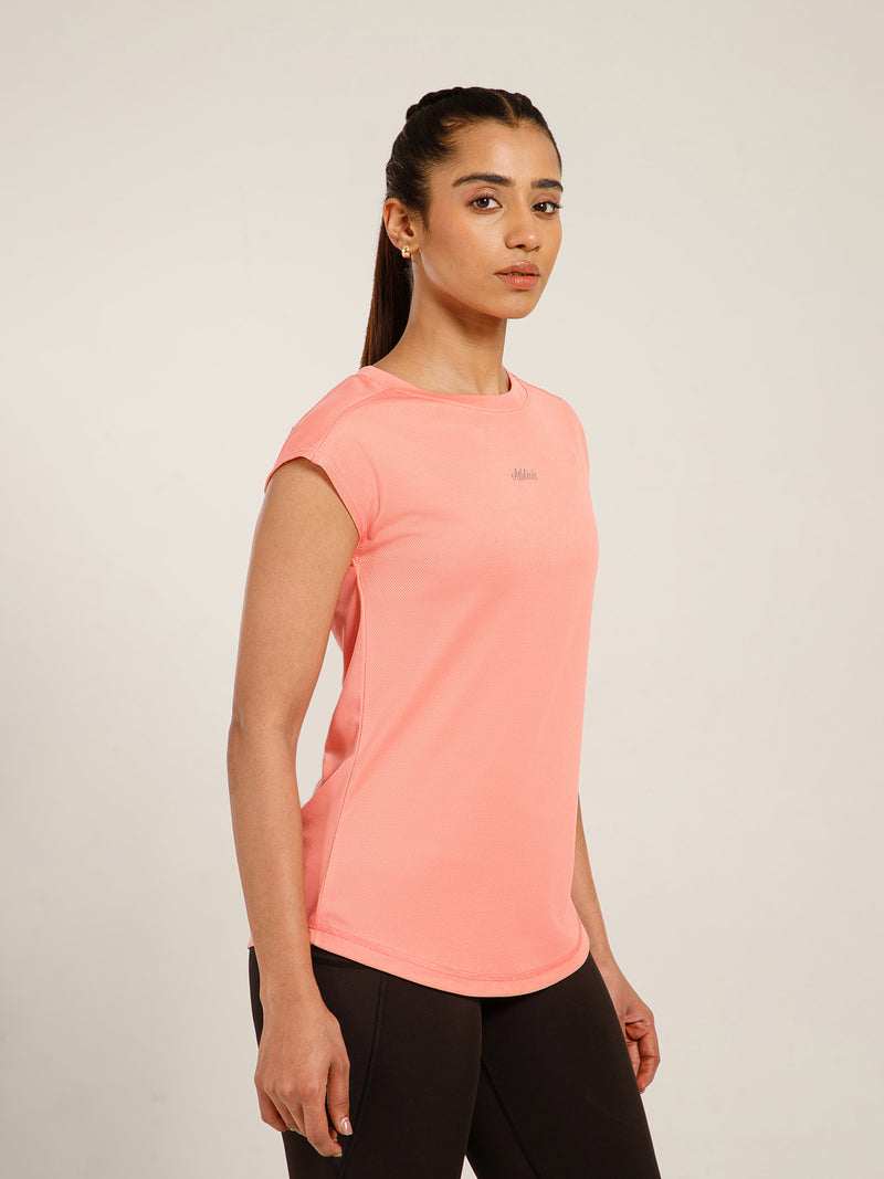 Cap Motion T-Shirt Coral