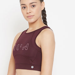 Run Sports Bra Maroon