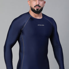 Basic Full Compression T-shirt Blue