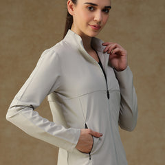 NS Staple Zip Jacket Light Grey