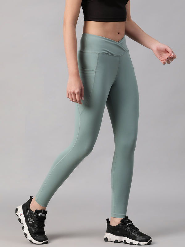 V-Front Legging Pista Green