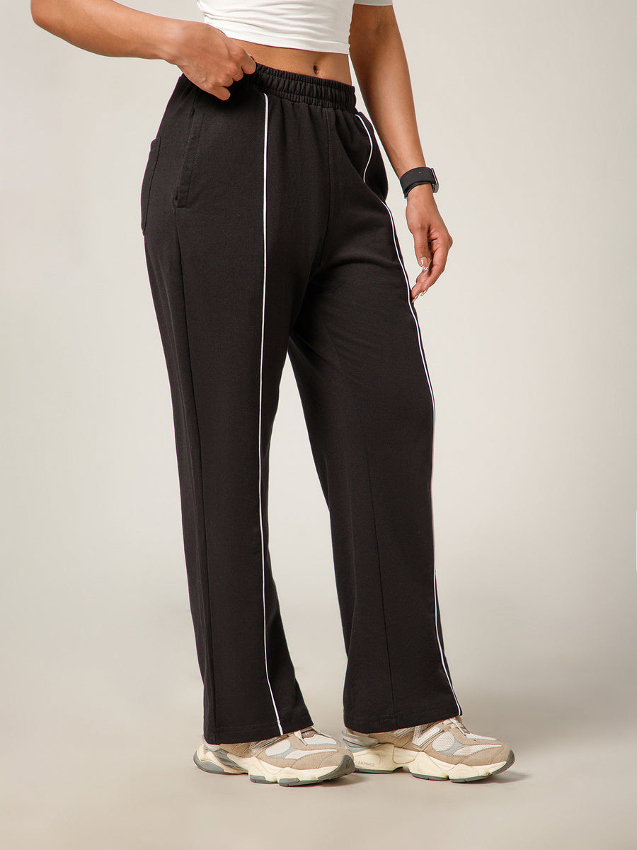 Flow Piping Sweatpants Black