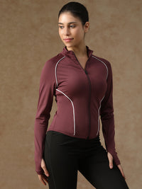 Flow Piping Jacket Maroon