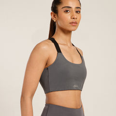 Define Crossback Bra Grey