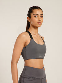 Define Crossback Bra Grey