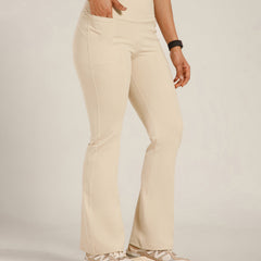 Defined Seam Flare Pant Cream