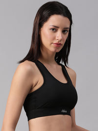 Minimalist Cutout Sports Bra Black