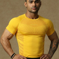 808 Compression T-Shirts Yellow