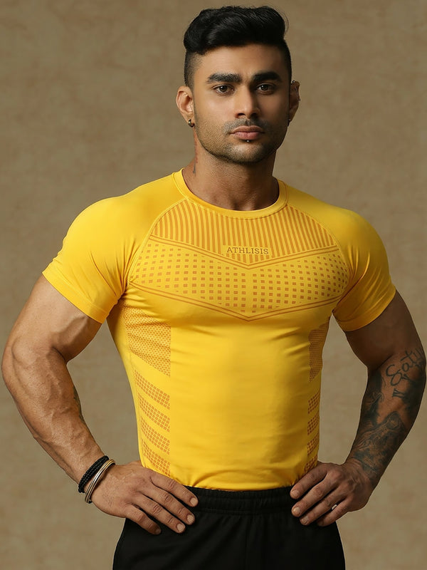 808 Compression T-Shirts Yellow