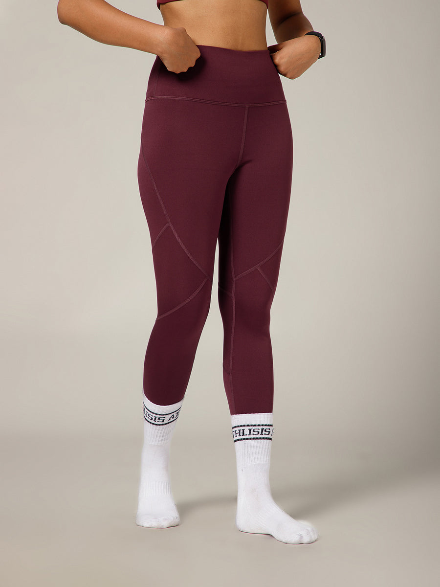 Adapt Seam Leggings Maroon
