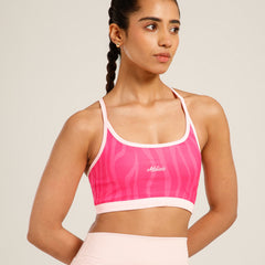 Flow Piping Sports Bra Pink