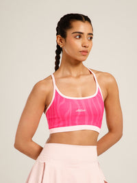 Flow Piping Sports Bra Pink