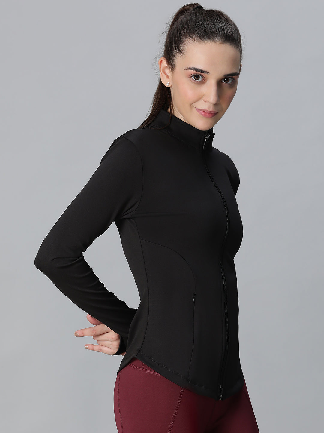 Contour Crop Jacket Black