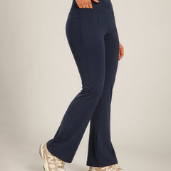 Defined Seam Flare Pant Navy